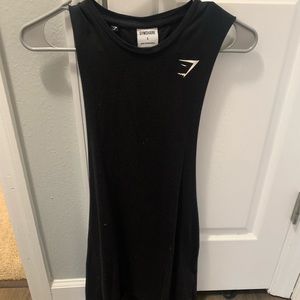 Men’s Black Small Gymshark Drop Arm Workout Tank Top